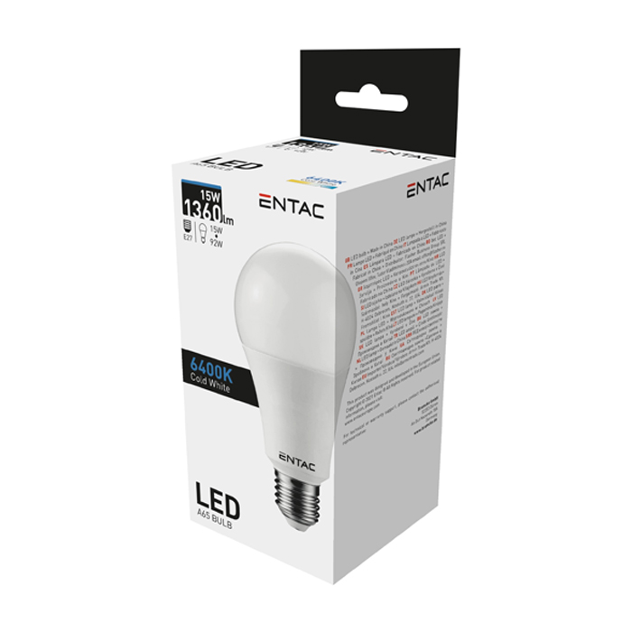 Entac Lâmpada LED 15W E27 – Pack 10 Unidades