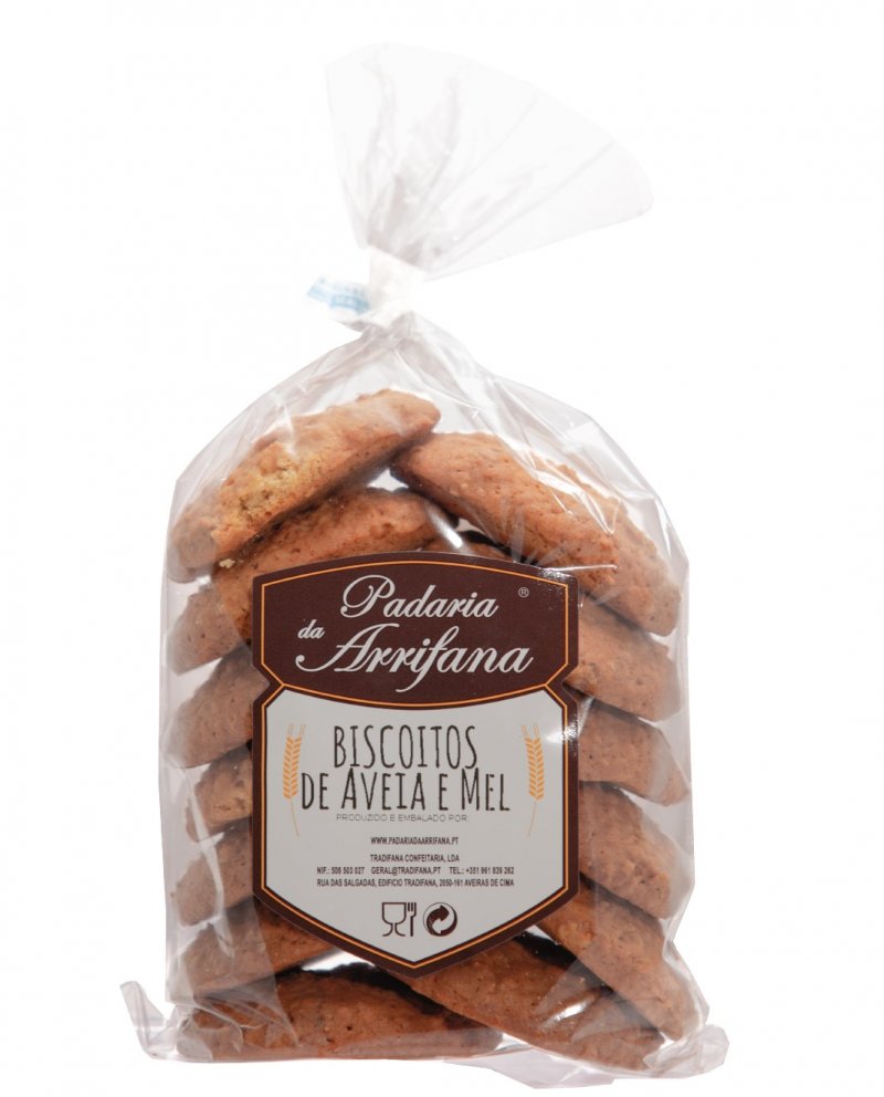 Biscoitos Artesanais Aveia e Mel – Caixa com 6 Embalagens