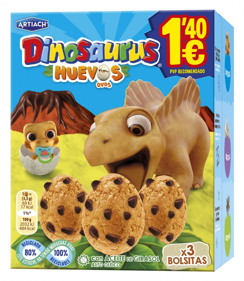 Bolachas Dinosaurus Ovos – Caixa 12 Unidades