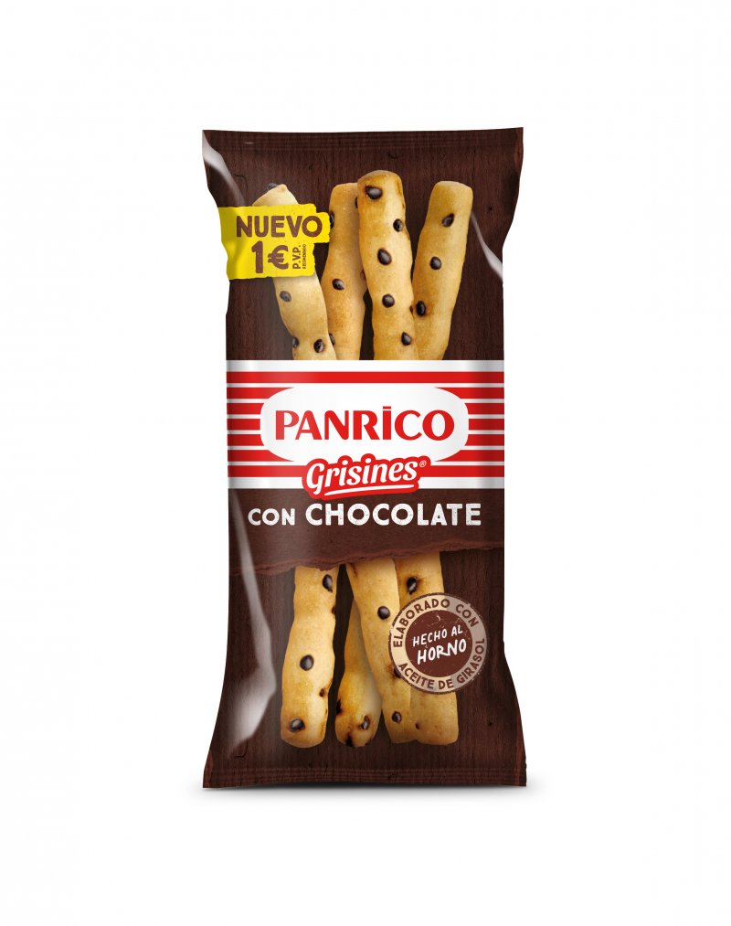 Gressinos Panrico com Chocolate – Caixa 12 Unidades