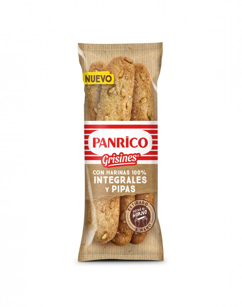 Gressinos Panrico 100% Integrais com Sementes – Caixa 12 Embalagens