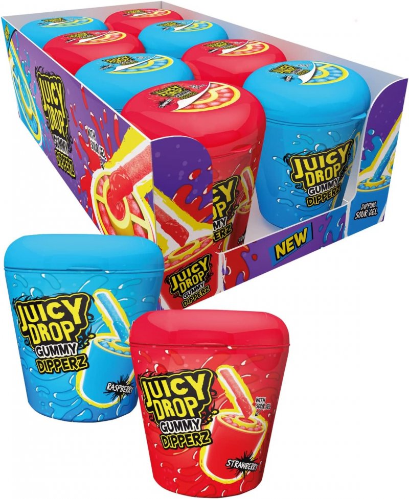  Juicy Drop Gummy Dipperz – Display 8 Unidades