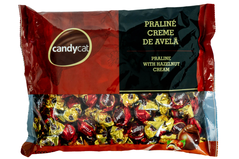 Bombons de Chocolate com Avelã Candycat - Saco 1 Kg