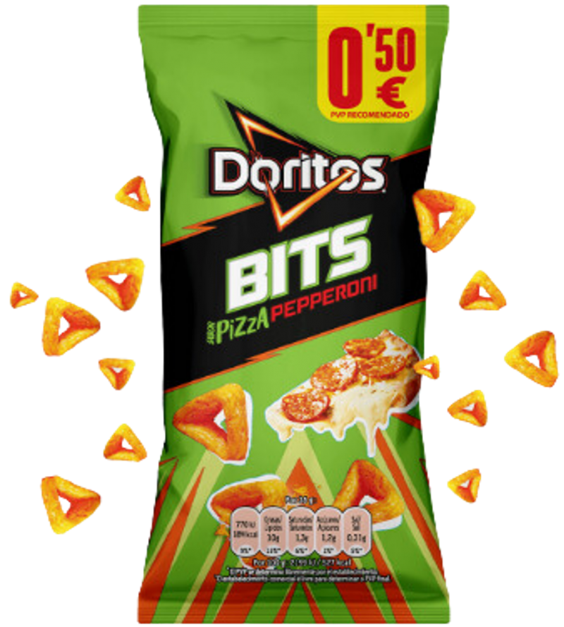 Doritos Bits Pizza Pepperoni 35g – Pack 25 Unidades