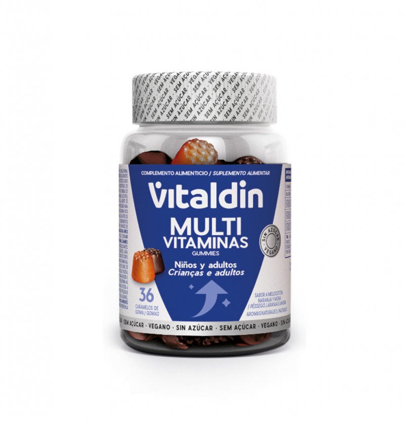 Vitaldin Multivitaminas Adultos e Crianças Sem Açúcar - Caixa 6 Unidades