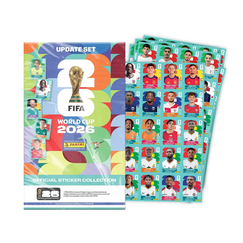Caderneta de Atualização FIFA World Cup 2026 Panini + 20 Cromos