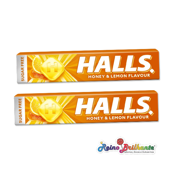 Halls Sem Açúcar Mel & Limão – Display 20 Unidades