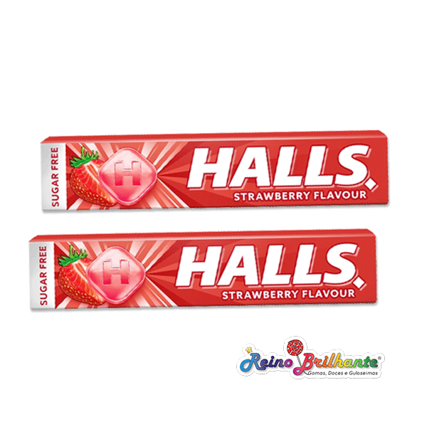 Halls Sem Açúcar Morango – Display 20 Unidades