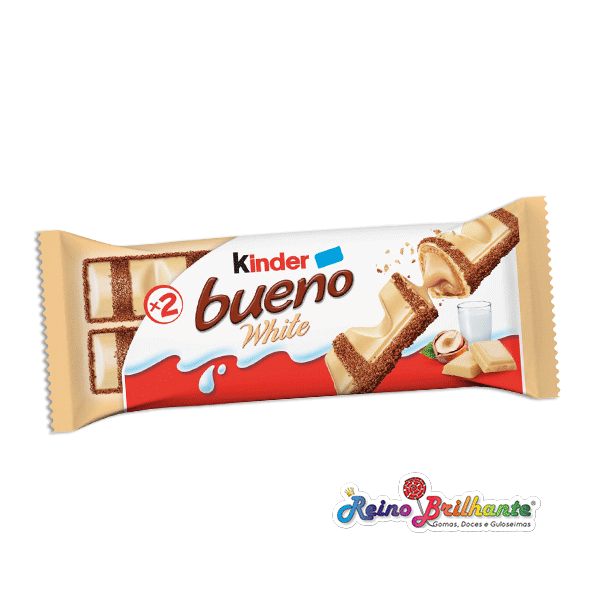 Kinder Bueno White 39g Barra Dupla – Caixa 30 Unidades