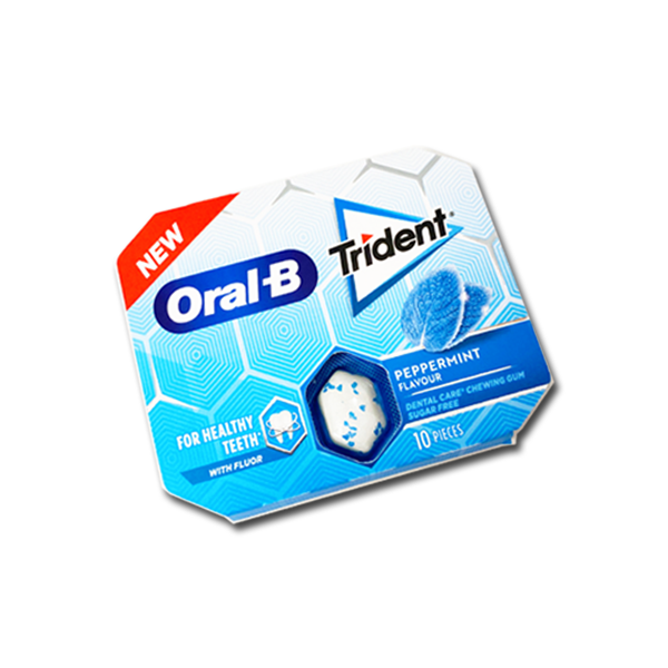 Pastilhas Trident Oral‑B Peppermint – Pack 12 Unidades